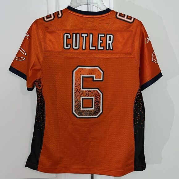 Sewn Orange Chicago Bears Reebok Retro Jay Cutler NFL Women’s Jersey S - Picture 5 of 5